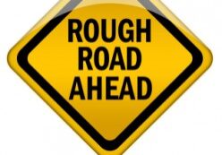 Rough road ahead sign