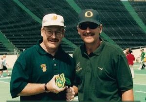 John Adams and U of O's Mike Bellotti